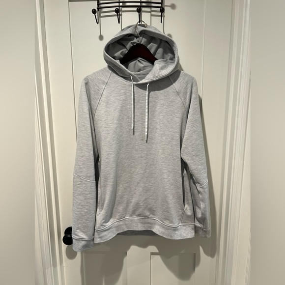 Lululemon City Sweat Pullover Hoodie Heathered Ultra Light Grey- Men’s Large - Picture 2 of 5